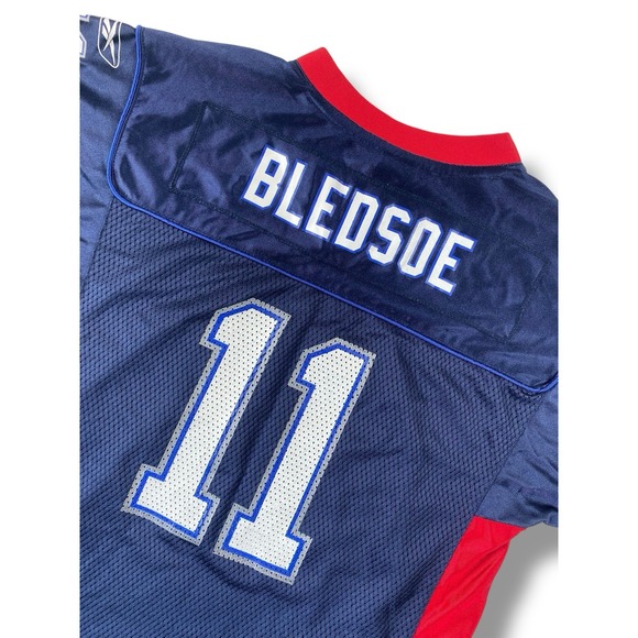 VINTAGE REEBOK x NEW ENGLAND PATRIOTS Youth Kids‎ Drew Bledsoe NFL Jersey Large - Picture 1 of 14